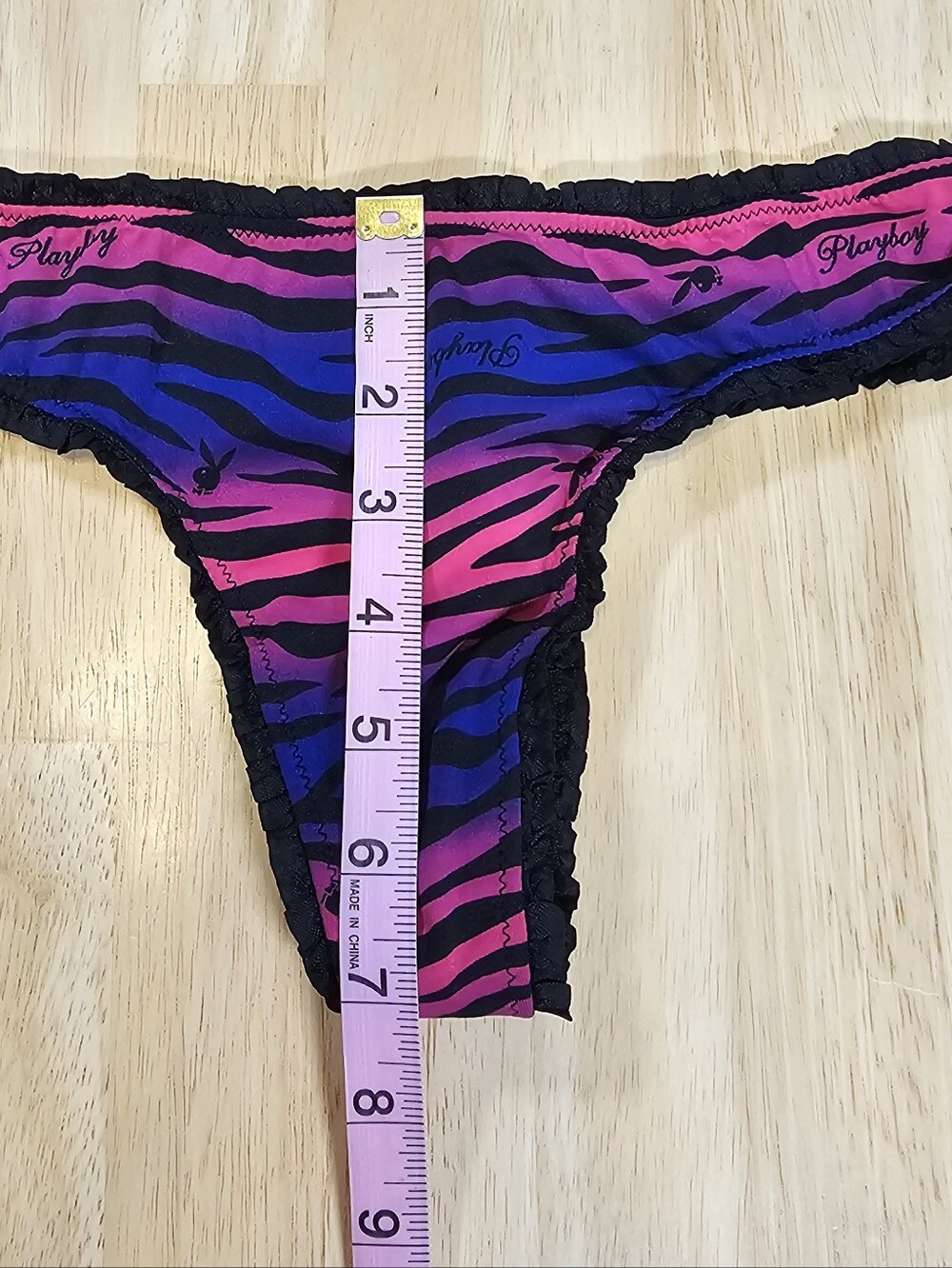 Playboy Zebra Print Panty - Picture 3 of 7